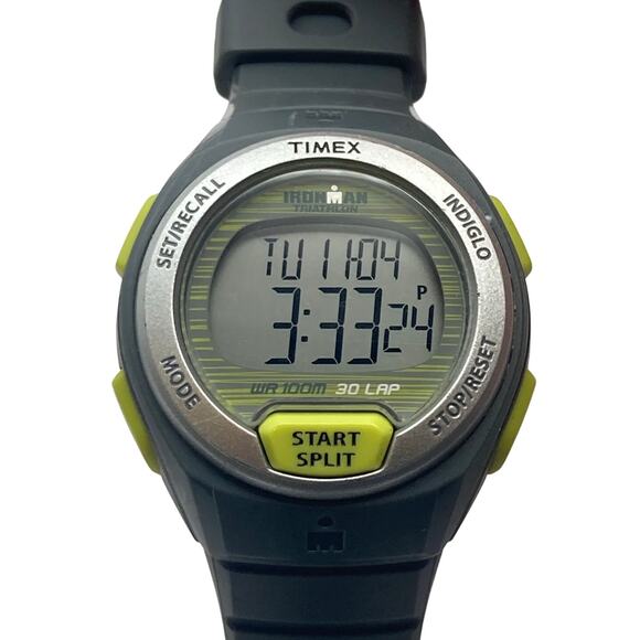 Timex Ironman Triathlon Mens Womens Watch 38mm Timer Alarm WR Indiglo Day Date - Picture 1 of 12